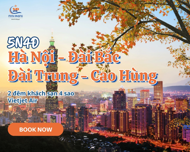 Hà Nội - Đài Bắc - Đài Trung - Cao Hùng (VIETJET AIR)