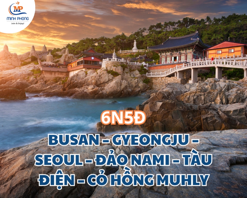 Du lịch HÀ NỘI – BUSAN – GYEONGJU – SEOUL – ĐẢO NAMI – TÀU ĐIỆN – CỎ HỒNG MUHLY 6N5Đ BAY VNA