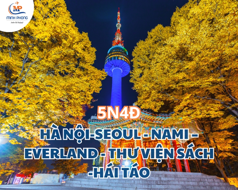 Du lịch HÀ NỘI-SEOUL - NAMI – EVERLAND - THƯ VIỆN SÁCH -HÁI TÁO 5N4Đ BAY VIETNAM AIRLINES (bay sáng)