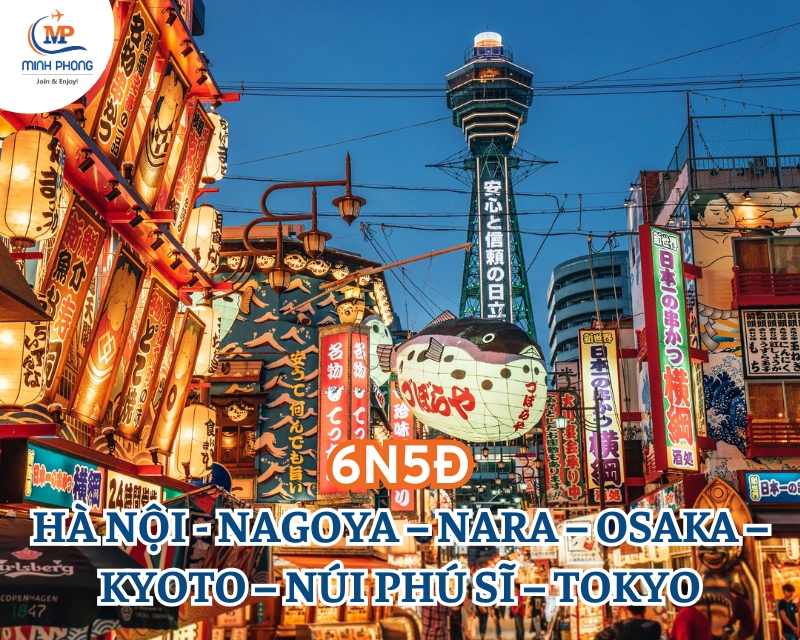 DU LỊCH HÀ NỘI - NAGOYA – NARA – OSAKA – KYOTO – NÚI PHÚ SĨ – TOKYO 6N5Đ BAY VIETNAM AIRLINES