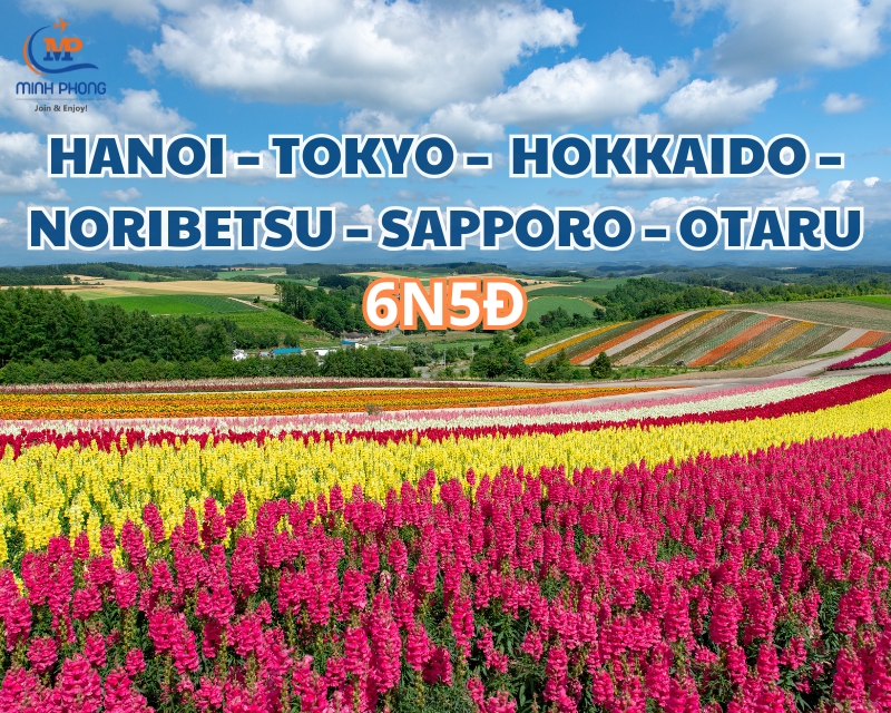 Du lịch Nhật Bản: HANOI – TOKYO –  HOKKAIDO – NORIBETSU – SAPPORO – OTARU 6N5Đ BAY ALL NIPPON AIRWAYS