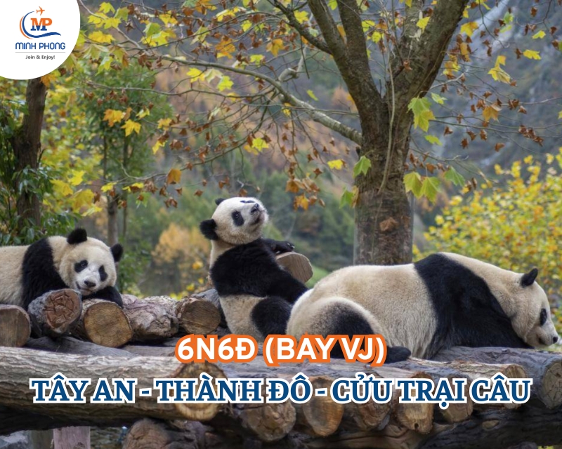 DU LỊCH TÂY AN - THÀNH ĐÔ - CỬU TRẠI CÂU 6N6Đ (BAY VJ)