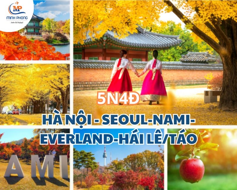 Du lịch HÀ NỘI - SEOUL-NAMI- EVERLAND-HÁI LÊ/TÁO 5N4Đ BAY VIETJET AIR