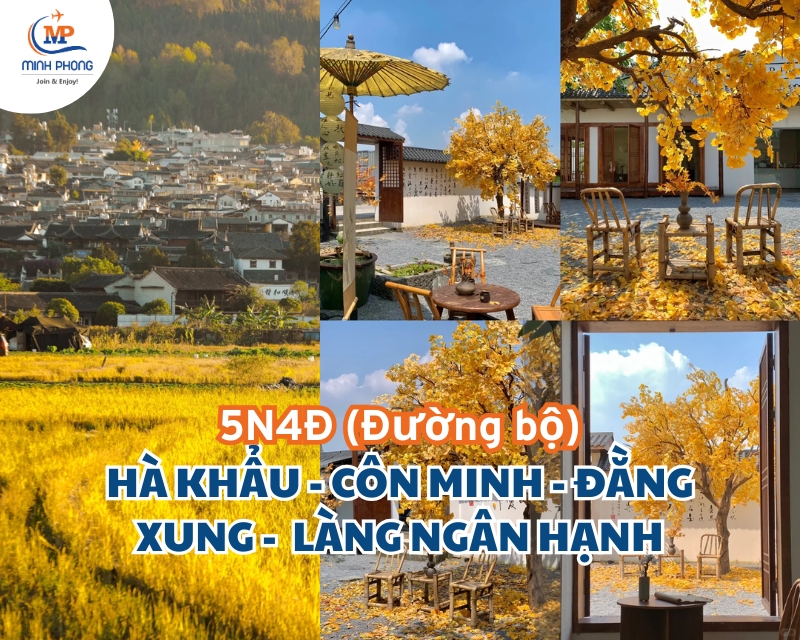 Du lịch Hà Khẩu - Côn Minh - Đằng Xung -  Làng Ngân Hạnh 5N4Đ (Đường bộ)