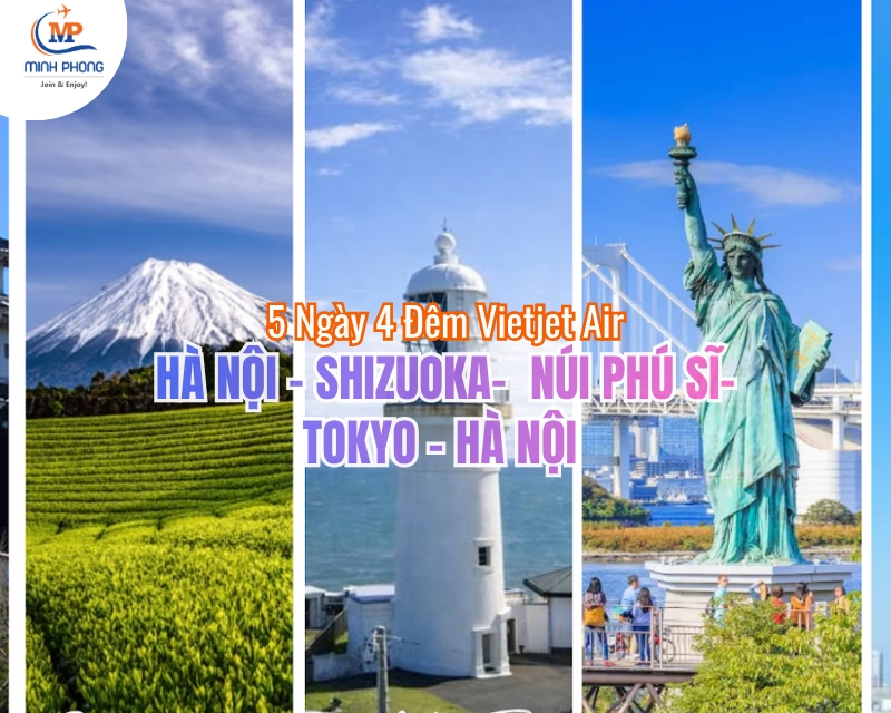 Du lịch Nhật Bản: HÀ NỘI - SHIZUOKA-  NÚI PHÚ SĨ- TOKYO – HÀ NỘI 5 Ngày 4 Đêm Vietjet Air